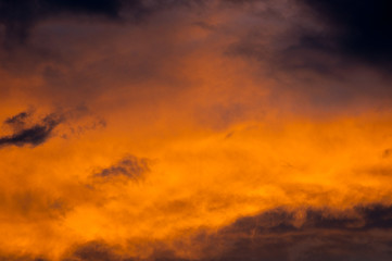 Dramatic sky with clouds