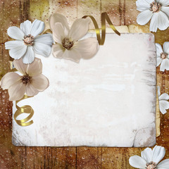 Floral greeting card with place for your text.