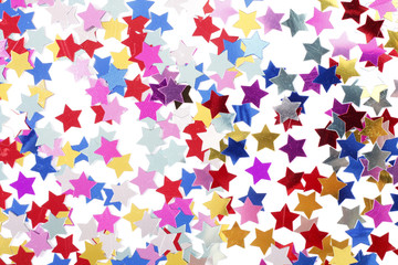 Stars in the form of confetti