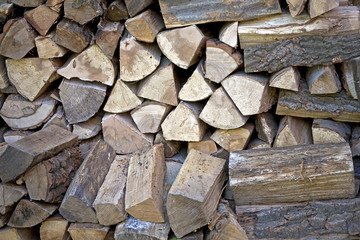 Detail of a woodpile