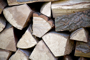 Detail of a woodpile