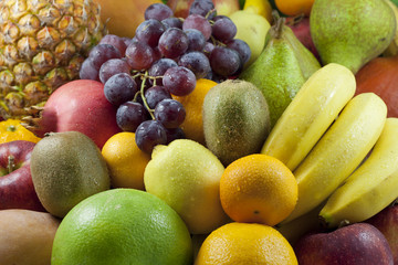 Fruits  colorful mixed assortment closeup