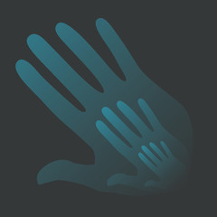 Obraz premium Family support and love vector.