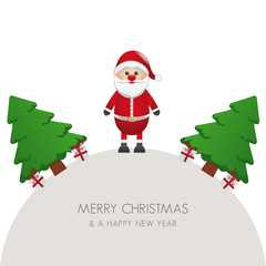 santa claus christmas tree and gift world
