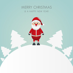 santa claus christmas tree white background world