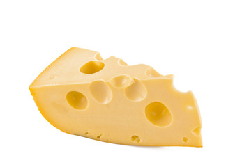 piece of cheese isolated