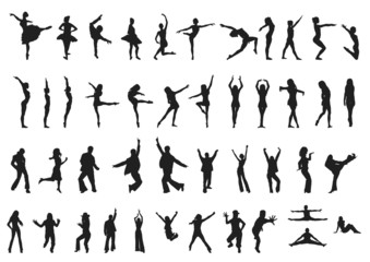 dancers silhouettes