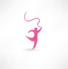 Gymnast With Ribbon