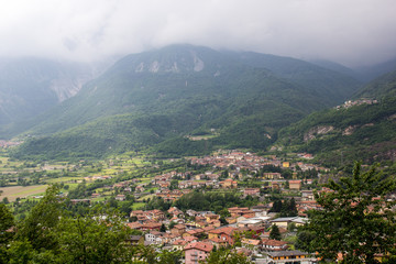 Fototapeta na wymiar Capo di Ponte, Italy Alps