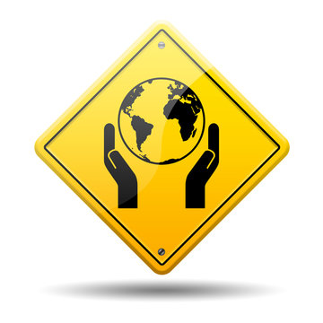 Se&ntilde;al amarilla salvar el planeta