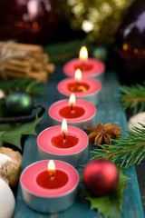 Fototapeta na wymiar Weihnachtszeit, Kerzen