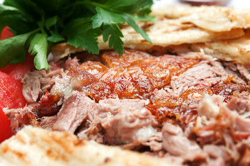 Lamb cooked in traditional way in tandoori