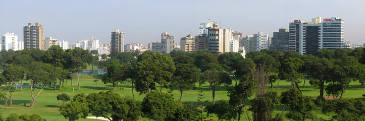 Panorama des Golfclub San Isidro in LIma