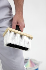 Naklejka premium painter holding a brush