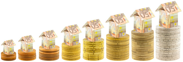 concept croissance co&ucirc;t immobilier