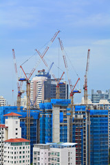 Fototapeta premium construction site in Singapore
