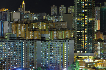 Obraz premium Hong Kong crowded urban