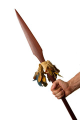 Very old spear (weapon) from Surinam, South America
