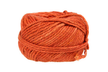 Knitting yarn isolated on a white background