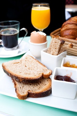 Breakfast with orange juice