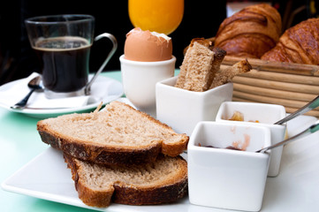 Breakfast with orange juice