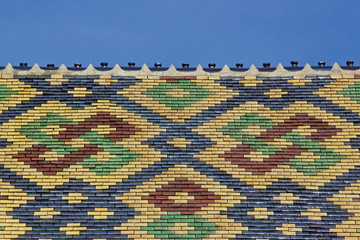 toit vernissé typique de la Bourgogne (Dijon France)