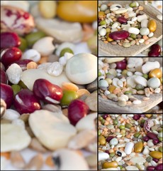 Collage - Mixed vegetables on a white background