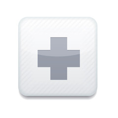 Vector white cross icon. Eps10. Easy to edit