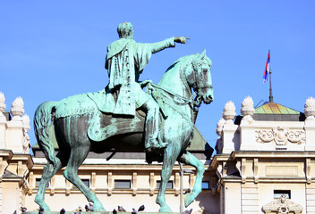 Fototapeta premium Monument of Duke Mihailo Obrenovic Belgrade Serbia