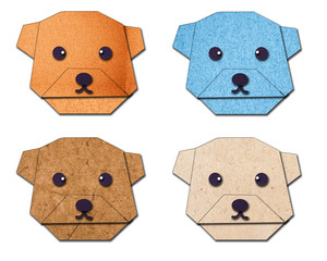 Dog folded the paper