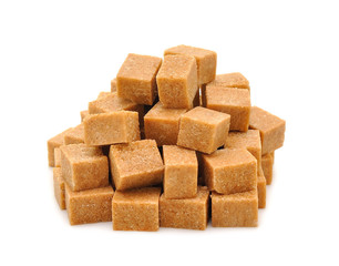 Brown sugar isolated on a white background
