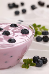 Joghurt mit Blaubeeren