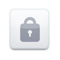 Vector white lock icon. Eps10. Easy to edit