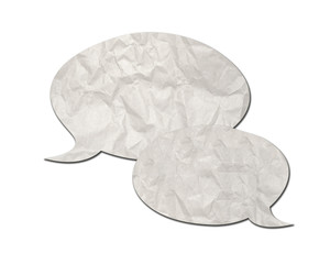 Paper speech bubbles