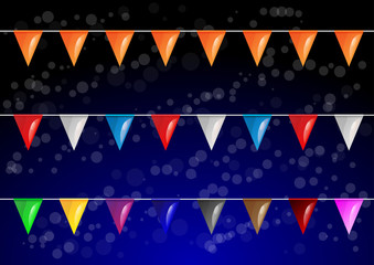 Vector celebrational party flags