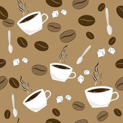 seamless pattern with coffee