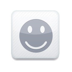 Vector white smile icon. Eps10. Easy to edit