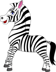 Naklejka na ściany i meble Kreskówki Zebra