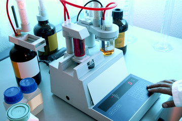 detail of a chemical laboratory with tools