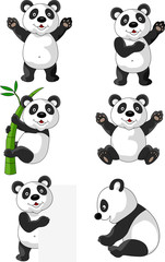 Naklejka premium Panda cartoon