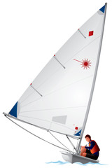 Fototapeta premium Sailboat Laser dinghy
