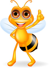 Bee cartoon thumb up
