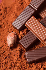 chocolate with cocoa beans