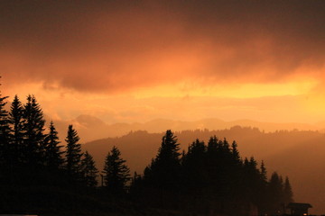 Coucher de soleil à Avoriaz