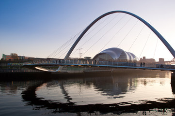 The Millenuim Bridge, Newcastle Upon Tyne, England.