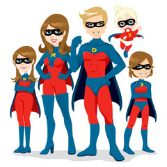 Costume de famille de super-héros