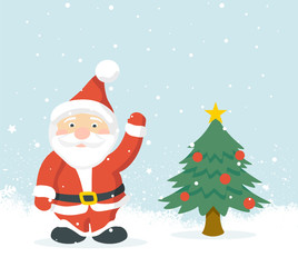 Weihnachtsmann, Weihnachtsbaum, Hintergrund