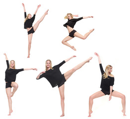 Dancer in Different Poses Isolated