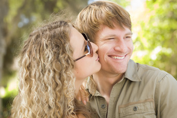 Fototapeta premium Attractive Loving Couple Portrait in the Park
