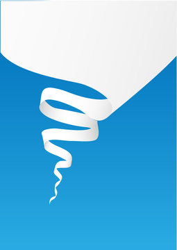 Abstract ribbon speech bubble, vector design element